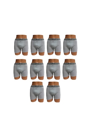 Kyc Shopping 10 Adet Gri Renk Pamuklu Likralı Penye Esnek Kumaş Boxer Kyc Shopping 10 Adet Gri Renk Pamuklu Likralı Penye Esnek Kumaş Boxer