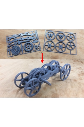 3d Kurmalı Araba Plastik Puzzle Yapboz Montessori
