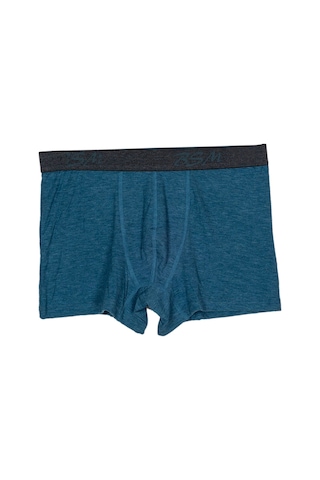 Bsm Erkek 2'li Mavi Pamuklu Lastik Bel Strech Boxer Mavi