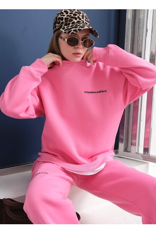 Fonna Fashion Esf-2304 Bayan Eşofman Takım Pembe