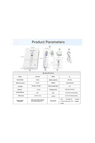 1 Adet Kafa-0.5 Derma Rulo Microneedling Bio Rulo G5 Mezoterapi Kiti Mikro Iğne Kalem Cilt Bakımı Yüz Bakım Kalemi Makinesi Drs Saç Büyüme Için V9qu9u Çok Renkli
