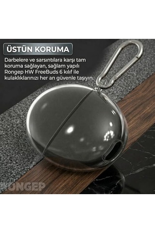 Huawei Freebuds 6 İçin Şeffaf Kulaklık Kılıfı 360 Kasa Koruyucu Tpu Kılıf Darbeye Çizilmeye Ve Sararmaya Kar