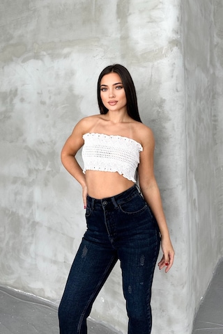 HLT Jeans Yıpratmalı Blue Black Kadın Likralı Boyfriend Jean Yüksek Bel Esnek Kot Pantolon Mabel-2018 Yıpratmalı Blue Black