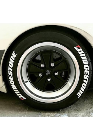 Lastik Yazısı Beyaz Bridgestone - Bridgestone Lastik Yazı - Yanında Oto Kokusu Hediyemizdir.