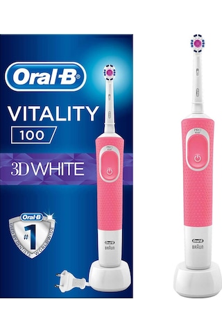 Oral-B Vitality 100 3D White Elektrikli Diş Fırçası Pembe