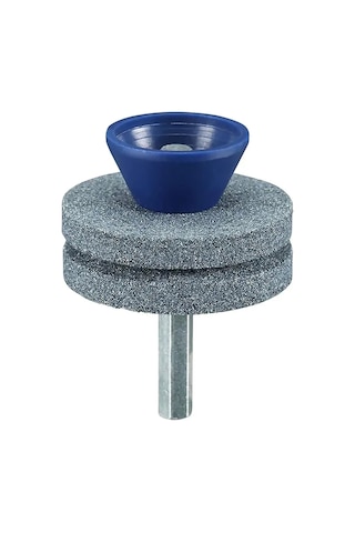 Gajeena Çift Katlı Mavi Metal Bileme Ve Parlatma Başlığı - Elektrikli Matkap İçin Çim Biçme Makinesi Bıçak Bileme Aleti