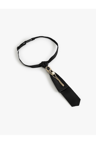 Koton Kravat Choker Kolye Broş Detaylı Siyah 6wak70498aa
