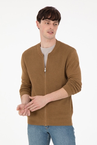 U.s. Polo Assn. Erkek Haki Melanj Hırka Triko 50288870-vr125 Haki