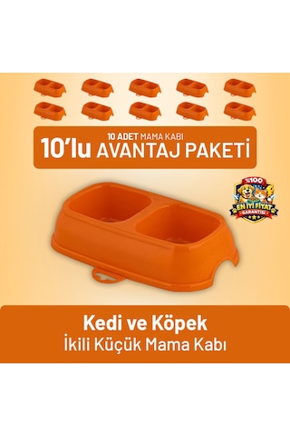Kedi Ve Köpek İkili Küçük Mama Kabı - 10 Adet