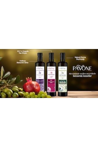 Pavone Limited 100% Nar Ekşisi 250 Ml. & Katkısız Balzamik Sirke 250 ML