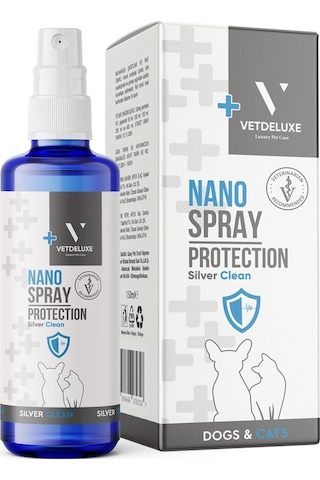 VETDELUXE Nano Silver Sprey Kedi Köpek Deri, Yara ve Vücut Bakım Spreyi (Göz, Kulak, Vücut Temizleme) 150 ml VETDELUXE Nano Silver Sprey Kedi Köpek Deri, Yara ve Vücut Bakım Spreyi (Göz, Kulak, Vücut Temizleme) 150 ml