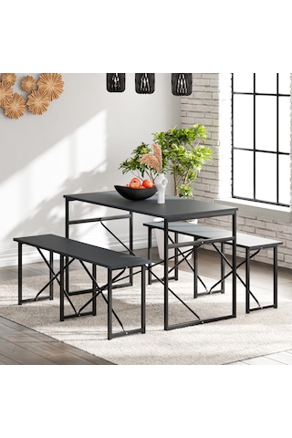 Masa Takımı Bench Bank Masa Seti 120x60 Masa Mutfak Masası Yemek