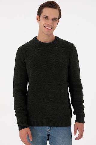 U.S. Polo Assn. Erkek Regular Fit Bisiklet Yaka Koyu Yeşil Kazak 50297049-VR079