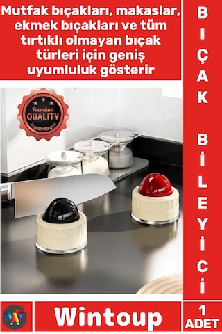 Bıçakbileyici Mutfak Şef Makas Ekmek Keskinleştirici Pratik Güvenli Vantuzlu Bıçak Bileme Aparatı