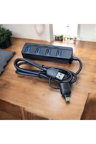7 İn 1 Usb Type-c Usb 3.0 Type-c 5 Gbps Çevirici Adaptör Çok Port