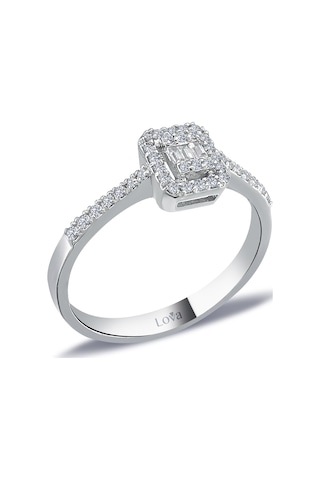Lova 0,25 Karat Baget Pırlanta Yüzük - 1030249