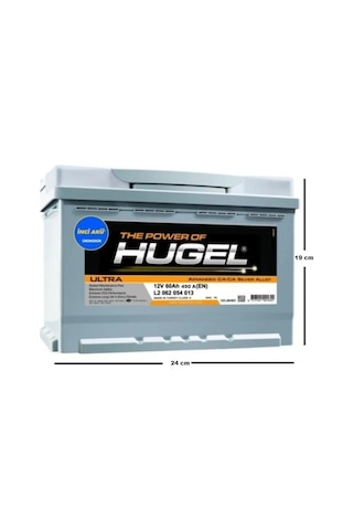 Hugel Akü 12 V 60 Ah Amper 490 A(En)