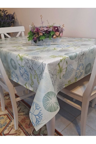 Elyaflı Pvc Masa Örtüsü Modern, Dayanıklı, Silinebilir Ve Şık Görünüm Fnt8211 Yeşil