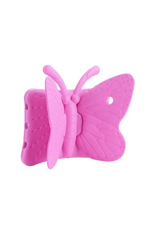 İpad 10.2 2021 9.nesil Uyumlu Frm Butterfly Standlı Tablet Kılıf-pembe Arka Kapak