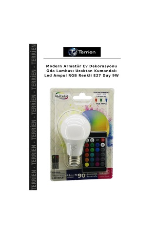 Modern Armatür Ev Dekorasyonu Oda Lambası Uzaktan Kumandalı Led Ampul Rgb Renkli E27 Duy 9w