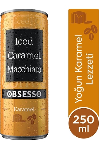 Obsesso Karamelli Soğuk Kahve 250 Ml X 12 Adet Hazır