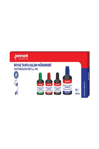 Penmark Beyaz Tahta Kalem Mürekkebi 100 Ml Mavi Hs-107 02