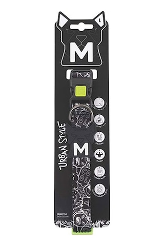 M-pets Urban Style Freestyle Köpek Boyun Tasması Siyaz Beyaz Large 38,1x66 Cm 244-58060.04 Çok Renkli