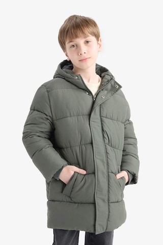 Defacto Su İtici Kapüşonlu Fermuarlı Haki Erkek Çocuk Parka C8782a8/kh493 Haki