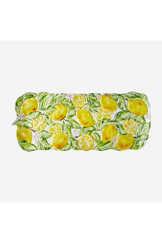 Sarı Melamin Servis Tabağı 48 Cm