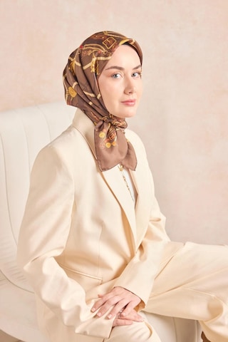 Silk Home Twill İpek Eşarp 11530-10 Kahverengi