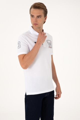 U.S. Polo Assn. Erkek Regular Fit Beyaz Polo Yaka Tişört 50299667-VR013