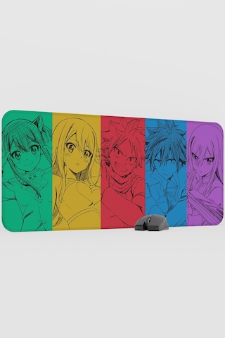 Fairy Tail Anime V5 - 90x40 Xxl Gaming Kauçuk Kaymaz Taban Mouse Pad Fare Altlığı