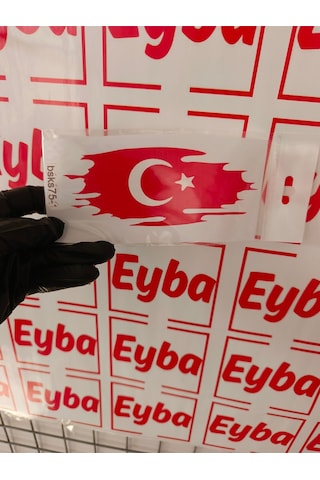 Türk Bayrağı 16x7 Cm Baskes 1 Adet Renkli Baskı Sticker, Bisiklet, Karavan,otomobil,çocuk