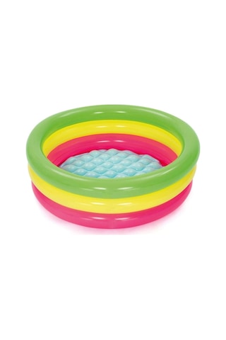 Şişme Zeminli 3 Halkalı Bebek Havuzu 70x24 Cm Çok Renkli