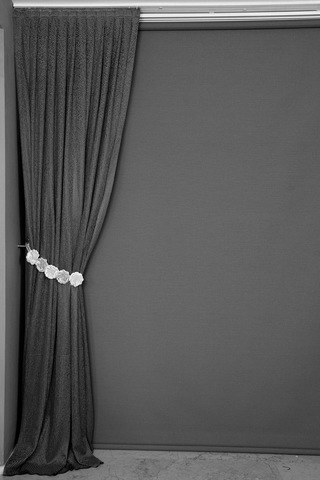 Çizgili Siyah Renk Hazır Dikilmiş Pileli Fon Perde 75x260 Cm