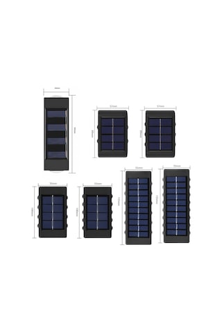 Cbtx Bahçe Aydınlatma 16led Lityum Güneş Duvar Lambası Dış Mekan Su Geçirmez Yukarı Ve Aşağı Çift Başlı Spot Beyaz Işık