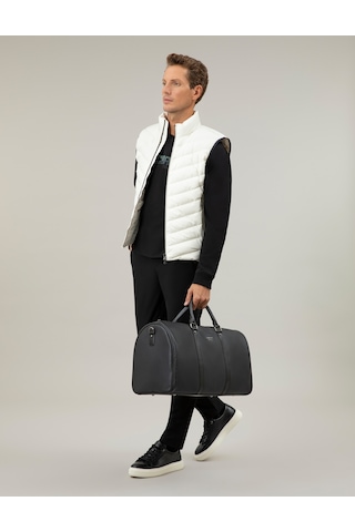 Cacharel Ekru Slim Fit İnce Kapitone Mont Yelek Bej
