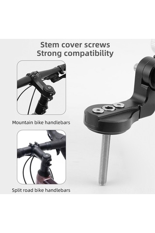 Geeksen Alüminyum Bisiklet Telefon Tutucu, Dağ Bisikleti Ve Elektrikli Araçlar İçin, Navigasyon Ve Teslimat Kullanıma Uygun, Saplı Model Siyah Siyah