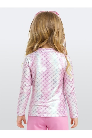 Deno Kids Denokids Uv Korumalı Deniz Kızı Kız Çocuk Mayo T-shirt Renkli
