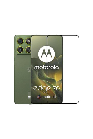 Microcase Motorola Edge 70 Global Global İle Uyumlu Tam Kaplayan Çerçeveli Tempered Ekran Koruyucu -al3276
