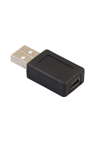 Mini Usb Dişi Usb Erkek 5 Pin Usb Dişi Usb Erkek Çevirici Usb Erkek 5 Pin Mini Usb Dişi Çevirici Siyah