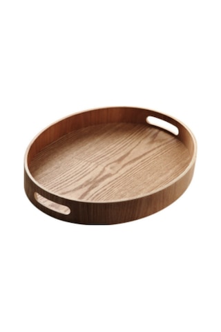 Ahşap Hizmet Tepsi Ahşap Tabak Çay Gıda Çanak İçecek Tabağı Gıda Tabağı Yemeği Sığır Eti Biftek Meyve Snack Tepsi Oval Depolama Tepsileri Ahşap - Gri