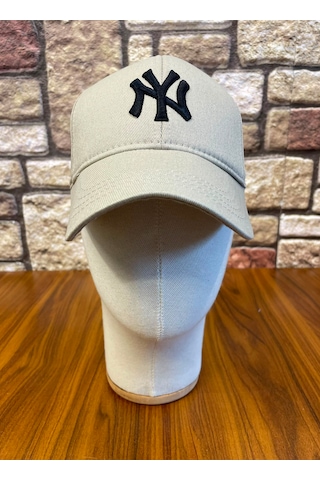 Hamze Ny New York Nakış Pamuk Unisex Beyzbol Cap Şapka Bej