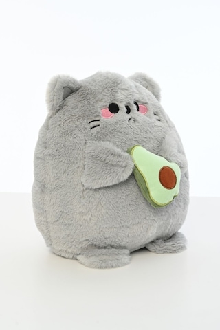 30 Cm Yumuşak Avakadolu Kedi Peluş Oyuncak Oyun Arkadaşı Açık Gri