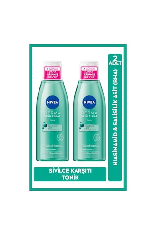 Nivea Derma Skin Clear Tonik 200 Ml 2 Adet