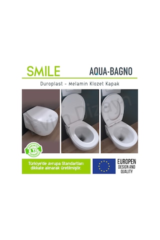 Aqua Bagno Smile Yavaş Kapanan Klozet Kapağı - Duroplast