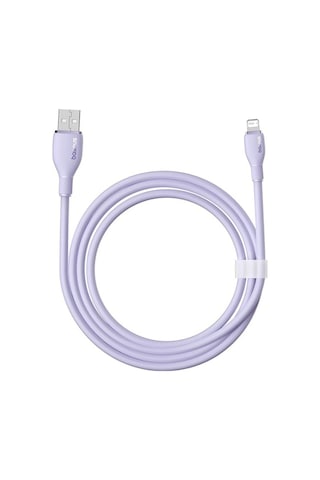 Baseus Pudding Hızlı Şarj Özellikli Usb To Lightning 2.4 A. Kablo 1.2m Mor