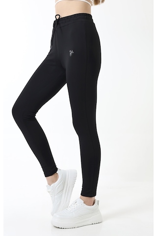 Winmoda34 Dalgıç Tayt Eşofman Push Up Beli Lastikli Siyahh