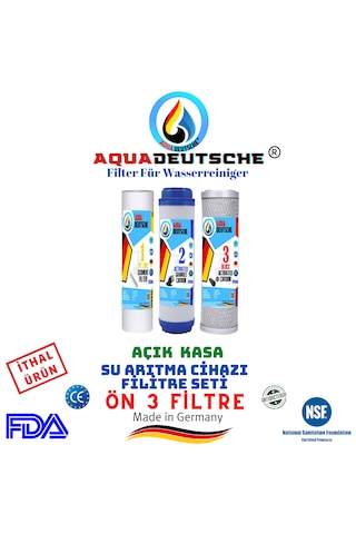 Açık Kasa 3ön Su Arıtma Cihazı Filtre Seti