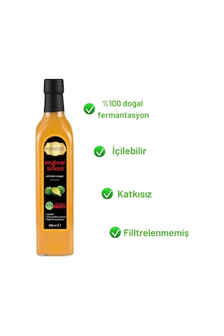 Hanzade Bitkisel Enginar Sirkesi 3 x 500 ML